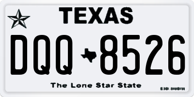 TX license plate DQQ8526