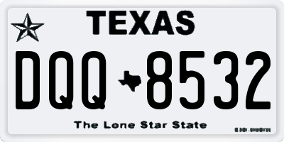TX license plate DQQ8532