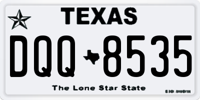TX license plate DQQ8535