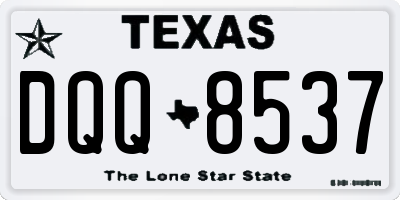 TX license plate DQQ8537
