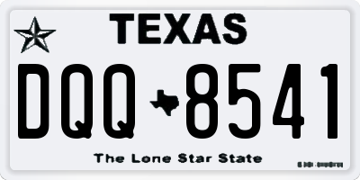 TX license plate DQQ8541