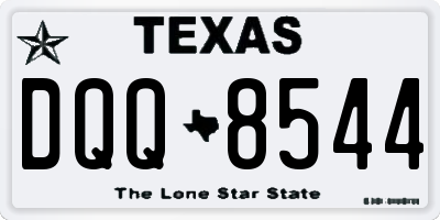 TX license plate DQQ8544