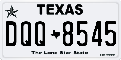 TX license plate DQQ8545