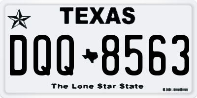 TX license plate DQQ8563