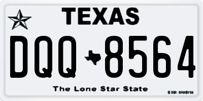 TX license plate DQQ8564