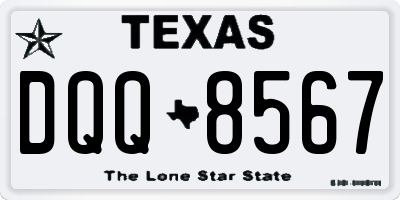 TX license plate DQQ8567