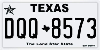 TX license plate DQQ8573