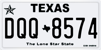 TX license plate DQQ8574