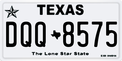 TX license plate DQQ8575