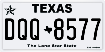TX license plate DQQ8577