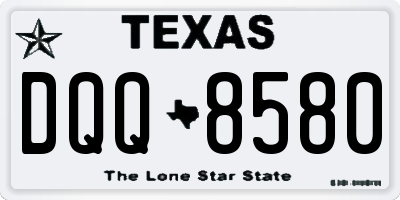 TX license plate DQQ8580