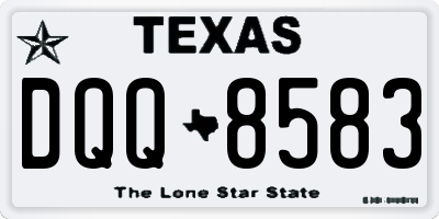 TX license plate DQQ8583
