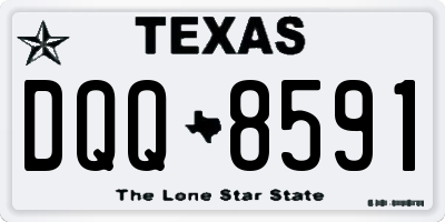 TX license plate DQQ8591