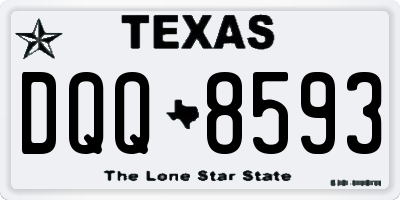 TX license plate DQQ8593