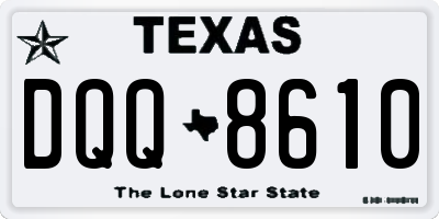 TX license plate DQQ8610