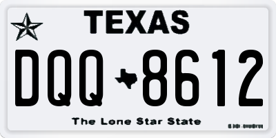 TX license plate DQQ8612