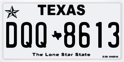 TX license plate DQQ8613