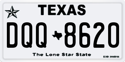 TX license plate DQQ8620