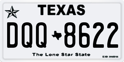 TX license plate DQQ8622