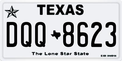 TX license plate DQQ8623