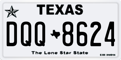 TX license plate DQQ8624