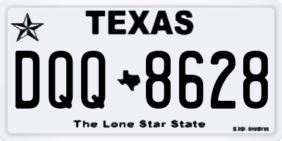 TX license plate DQQ8628