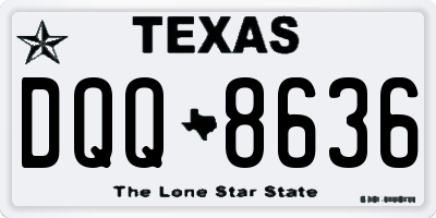 TX license plate DQQ8636
