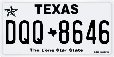 TX license plate DQQ8646
