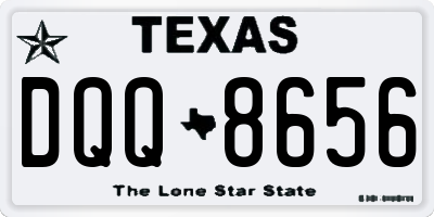TX license plate DQQ8656