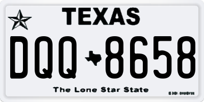 TX license plate DQQ8658