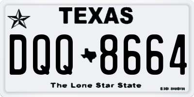 TX license plate DQQ8664