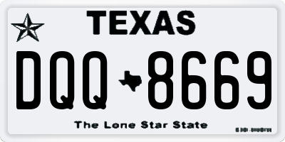 TX license plate DQQ8669