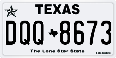 TX license plate DQQ8673