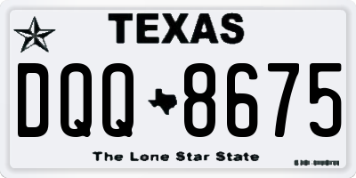 TX license plate DQQ8675
