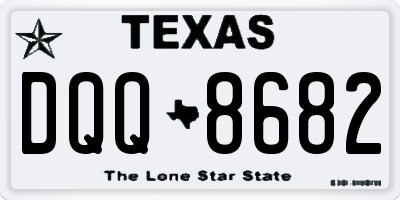 TX license plate DQQ8682