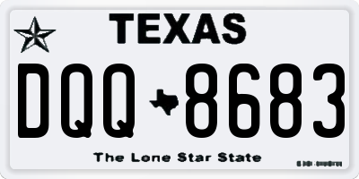 TX license plate DQQ8683