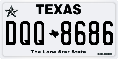TX license plate DQQ8686