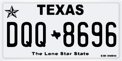 TX license plate DQQ8696