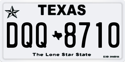 TX license plate DQQ8710