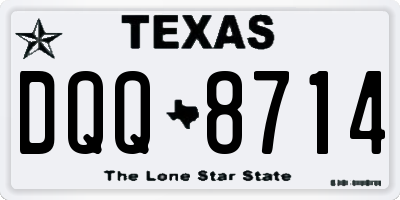 TX license plate DQQ8714