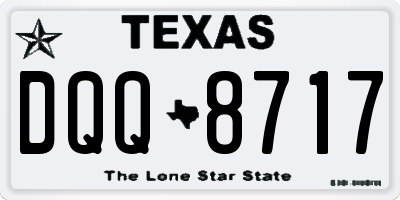 TX license plate DQQ8717