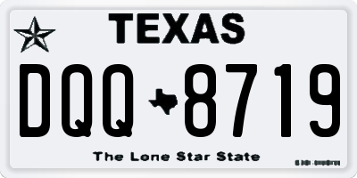 TX license plate DQQ8719