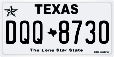 TX license plate DQQ8730