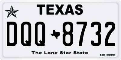 TX license plate DQQ8732