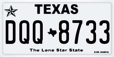 TX license plate DQQ8733