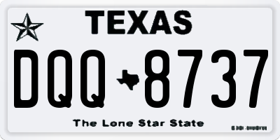 TX license plate DQQ8737