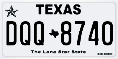 TX license plate DQQ8740