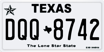 TX license plate DQQ8742