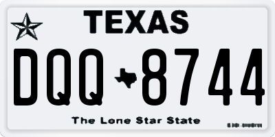 TX license plate DQQ8744