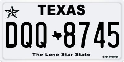 TX license plate DQQ8745